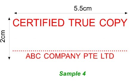 Certified True Copy Stamp